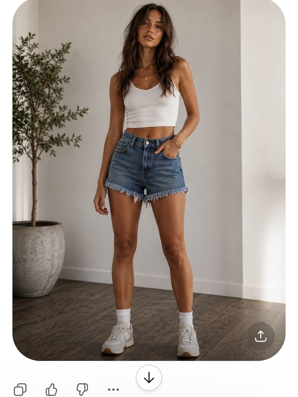 Express Blue High-Rise Frayed Denim Shorts